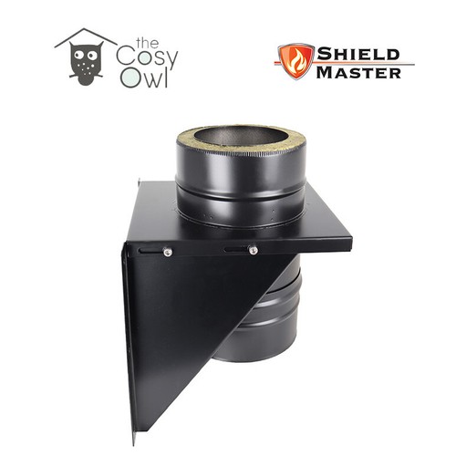 Twin wall flue pipe black - flue,