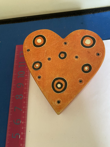 Heavy art pottery - love, heart