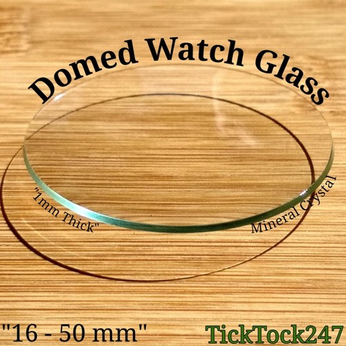 Domed mineral crystal watch - domed,
