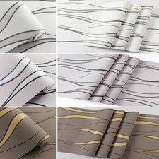 1-6x 3D Damask Wave Stripes Wallpaper Modern Living Room WallPaper Home Decor