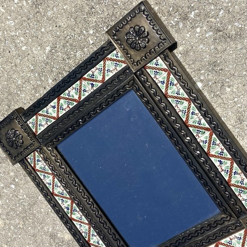 Punched tin mirror beautiful - punched,
