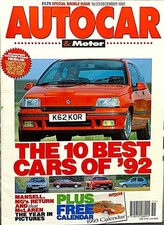 AUTOCAR MAGAZINE 16/23-DEC-92