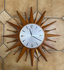 Metamec Sunburst Clock rust
