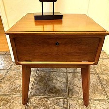 1950's Beech and Walnut side