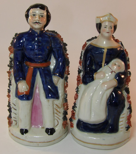 Pair antique staffordshire - pair, of