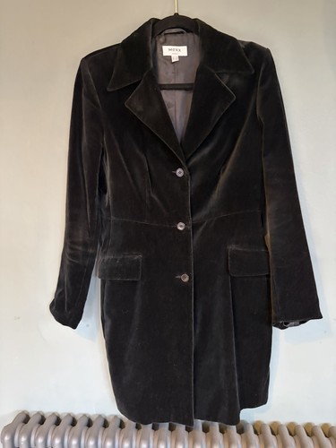 Vintage mexx black velvet coat - mexx,