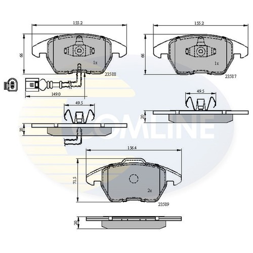 Brake pads set - set, caddy