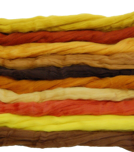 Brown hues merino wool dyed - wool,