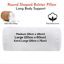 Round Shaped Bolster Pillow White Cushion Long Body Support Orthopaedic Pillow