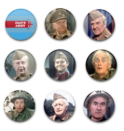 25mm dads army button - dads,