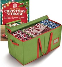 Christmas Ornament Storage Box – Holds 128 Baubles, Durable Holiday Organizer