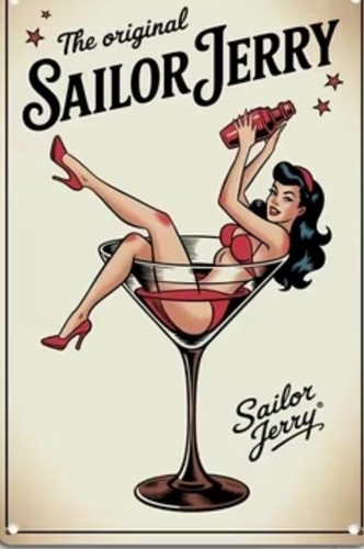 Sailor jerry metal - sailor, tin