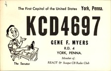 Vintage York PA CB Radio QSL