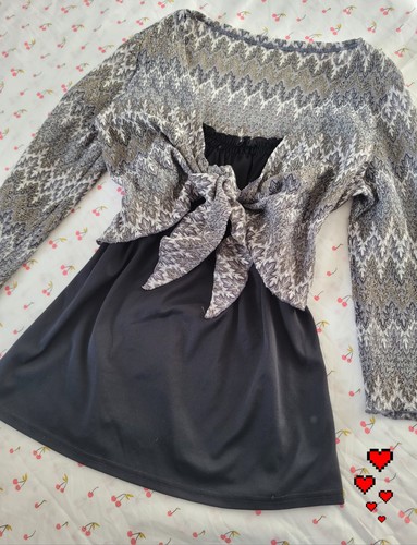 Silver black lurex twinset - silver,