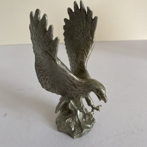 Pewter american eagle statue - american,