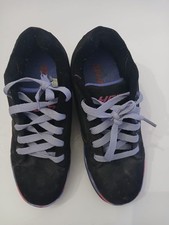Black Heelies With Purple Laces And Pink/Purple Trim -UK Size 5- Used