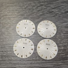 4 Vintage Original Gruen Precision Wrist Watch Dial Spare Part approx 29mm