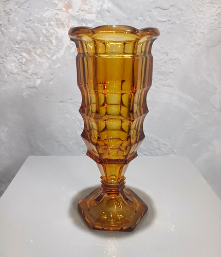 Vintage art deco amber pressed - vintage,