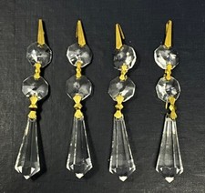 4 Vintage Glass Crystal