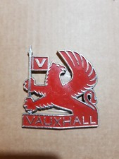 VAUXHALL CAR / VAN BADGE VINTAGE RED GRIFFIN METAL WORN