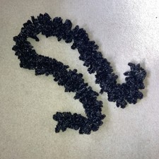 Black / Silver  long looped furry scarf evening sparkle