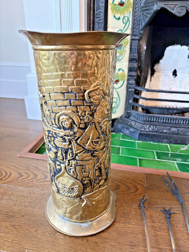 Vintage brass fireside - brass,