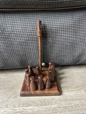 Wooden Bar Skittles Game - Wooden Bowling Set - Fast Dispatch 