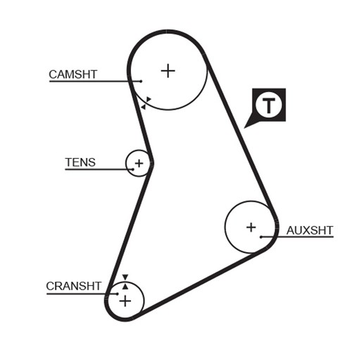 Gates 5069 timing belt - timing, for