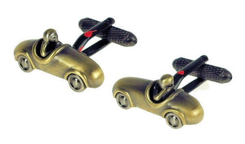 Vintage racing car cufflinks - vintage,