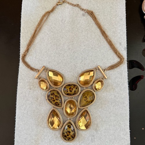 Gold tone statement - gold, bib