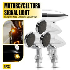 4x 12V New Chrome Motorcycle