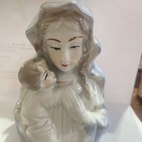 Madonna and child ceramic - and,