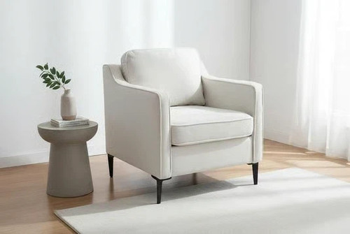 Linen upholstered single sofa - linen,