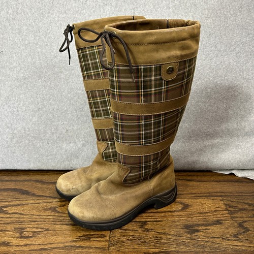 Dublin plaid river boots - plaid, brown