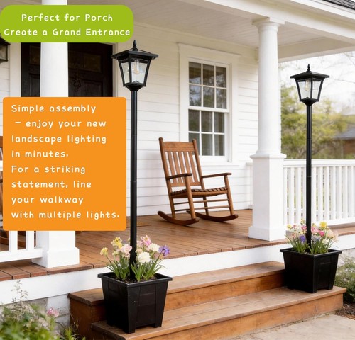 Solar lamp post light outdoor - solar,