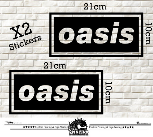 Oasis logo band vinyl stickers - oasis,