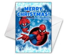 SPIDERMAN Personalised Christmas Card - Spider-Man Christmas Card -Marvel Heroes
