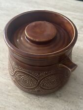 Vintage 1970's Mid-Century Ellgreave Pottery Saxony Lided Casserole Pot/Dish