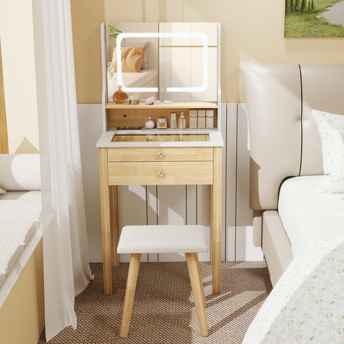Vanity desk with led - vanity,