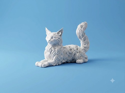 Cat statue decorative - statue,