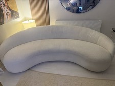 Curved Cream White Boucle 3