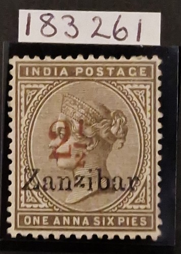 Zanzibar sg29l 1a 6p - zanzibar,
