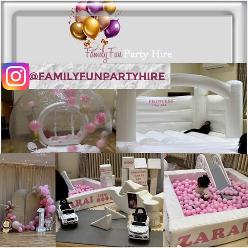 Luxury white bouncy - bouncy, castle
