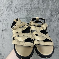 ASOS Beige Studded Gladiator