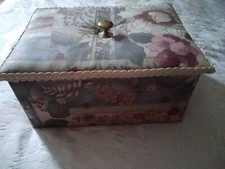 flowery fabric covered large