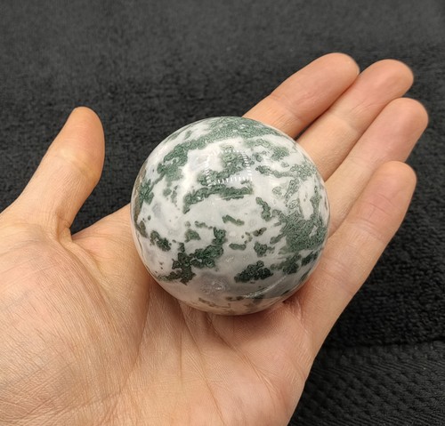 Moss agate sphere green - moss,