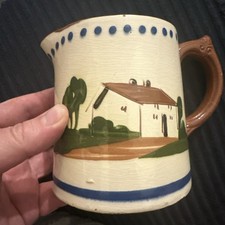 Dartmouth Jug Devon Ware Motto c 1940 - 1950  