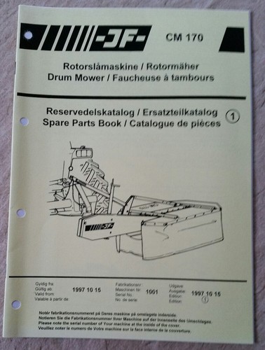 Cm170 drum mower parts - jf,