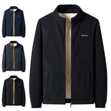 Mens Fleece Jacket New Plain Full Zip Up Heavy Outdoor Warm Polar Anti Pill Work