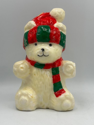 Vintage polar bear wax candle - vintage,